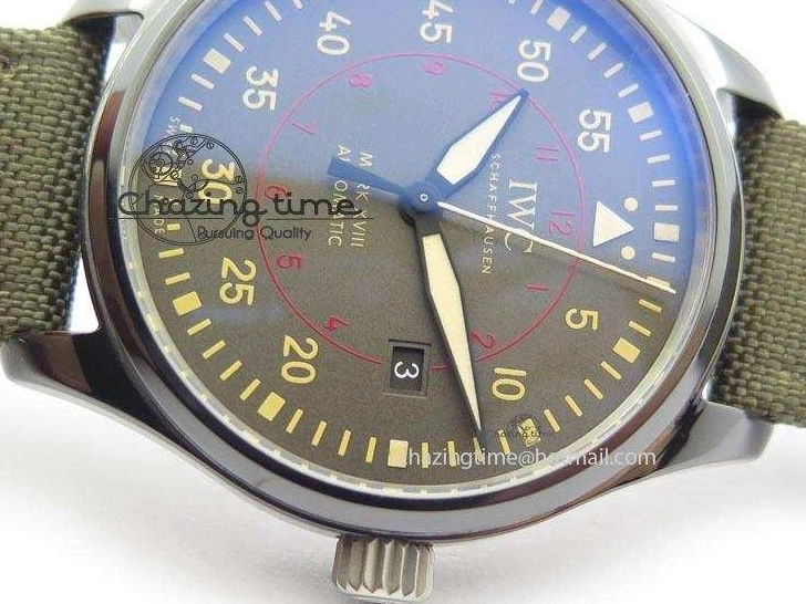 MIROTIME 0304 SunProtective MARK XVII IW324702 Real Ceramic MK Best Edition Green Dial On Green Nylon Strap A 7288